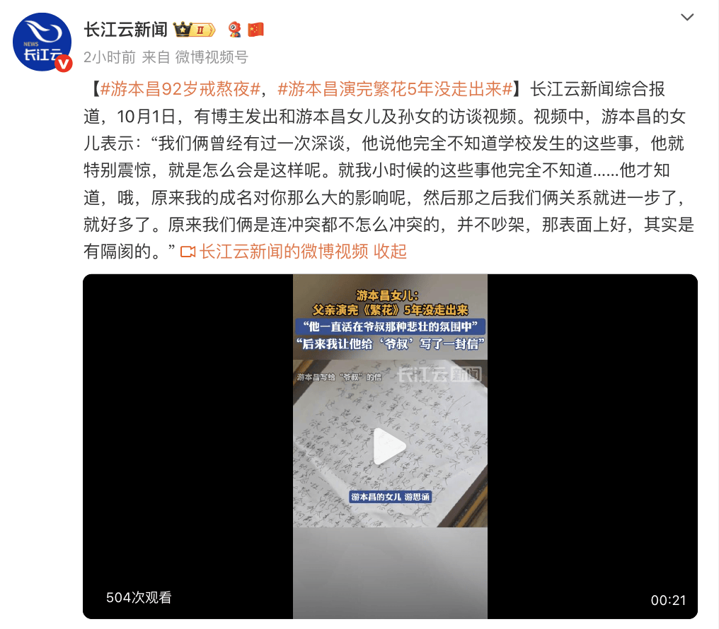 皇冠信用网去哪里弄_女儿曝游本昌演完《繁花》5年没走出来:皇冠信用网去哪里弄他一直活在爷叔悲壮的氛围中